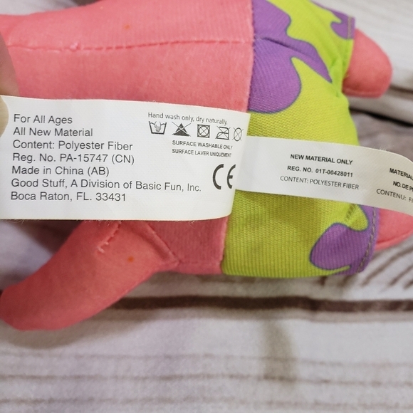 SpongeBob SquarePants Patrick Star Plush Stuffed Toy 7.5 Inch 2019 - Picture 8 of 9